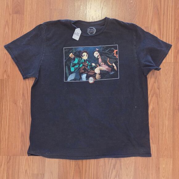 2XL Black Demon Slayer Anime Graphic Tee Shirt - Picture 2 of 4